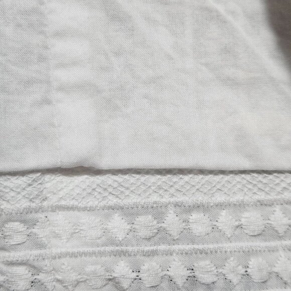 J. Crew Womens White Textured Bell Sleeve Dress Size 4 Cotton - Picture 10 of 16